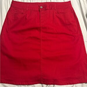 Liz Claiborne Vibrant Red A-Line Skirt